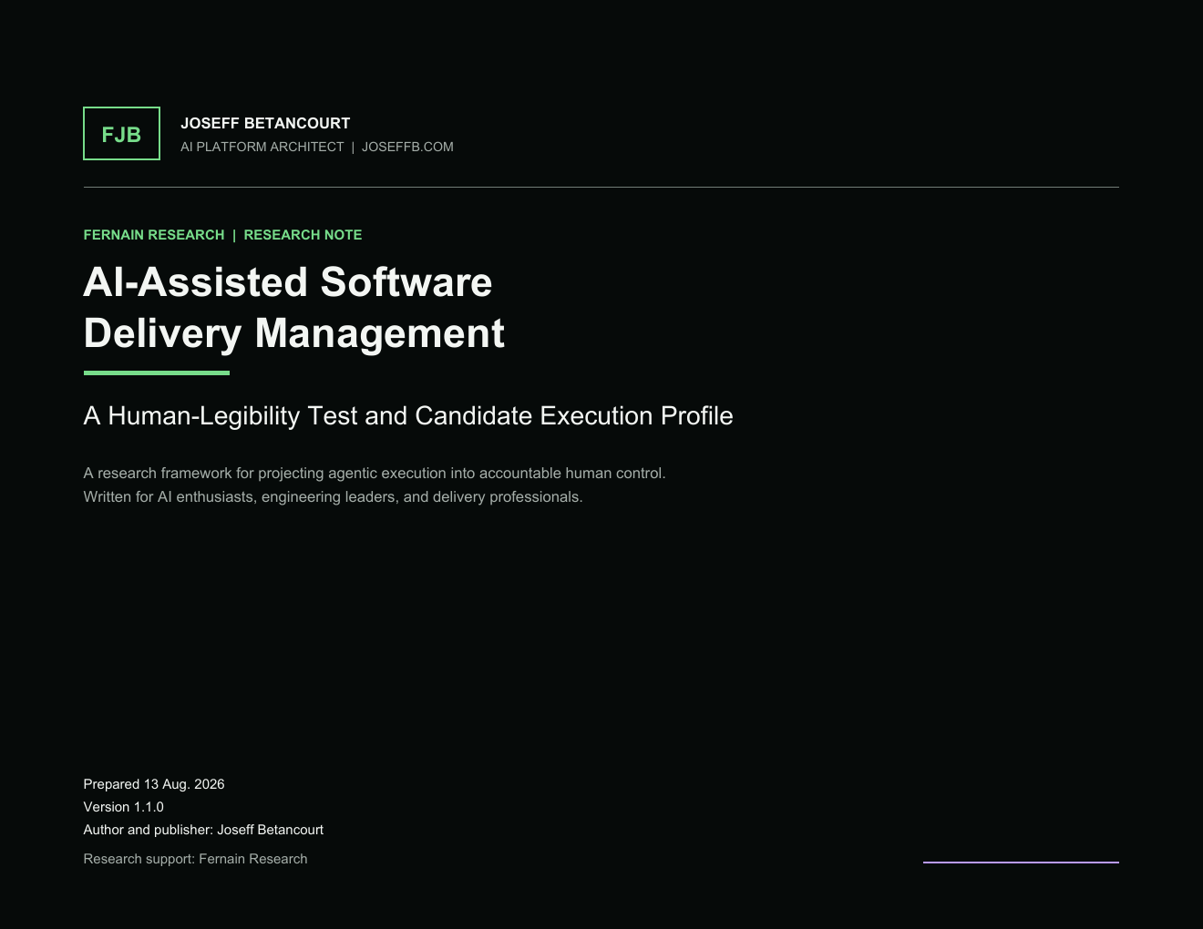 Cover of AI-Assisted Software Delivery Management by Joseff Betancourt